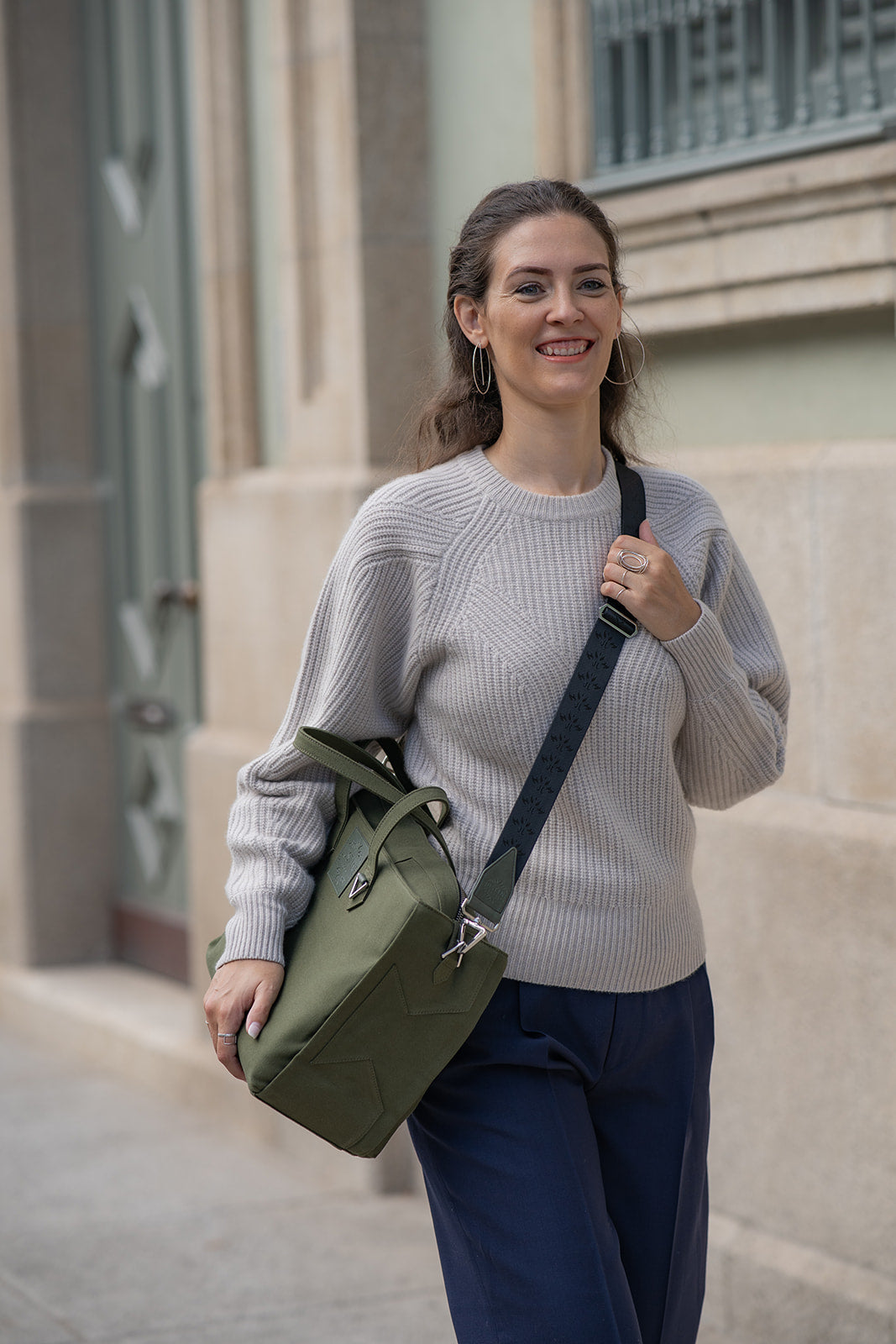 Olive green canvas online bag