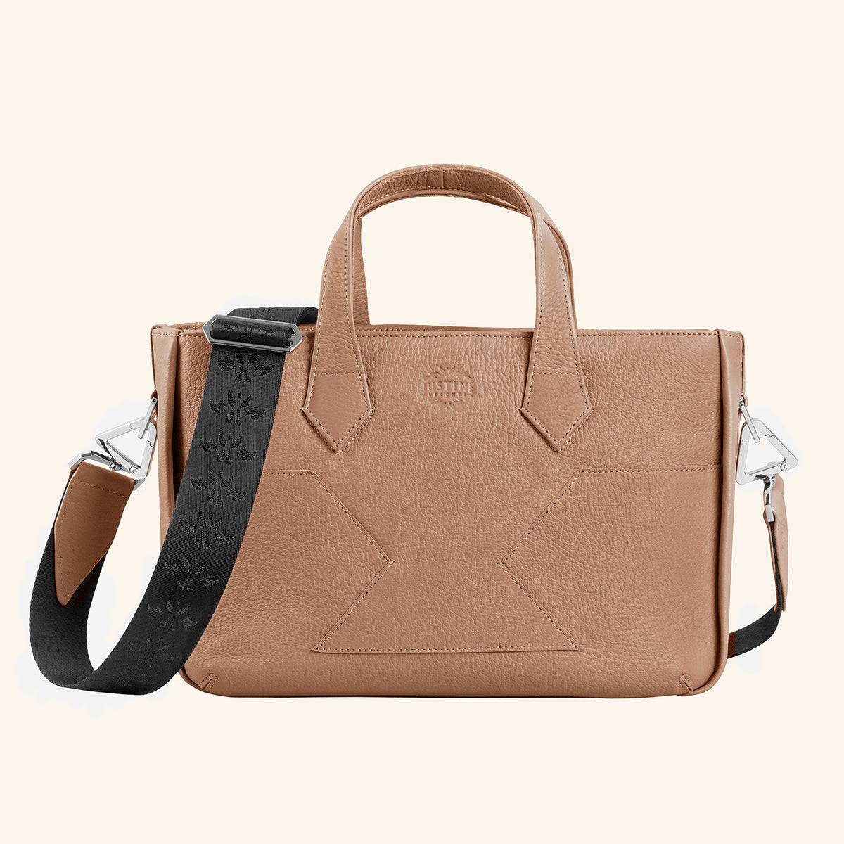 Justine small leather online crossbody bag